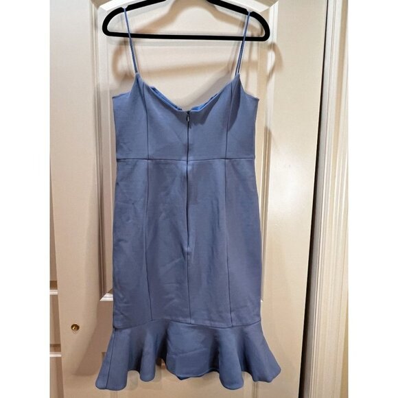 Nicholas Dusty Blue Faux Wrap Midi Dress $695 - Picture 8 of 11
